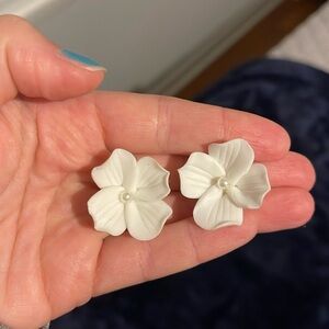 Bridal Flower Stud Earrings